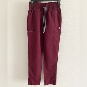 Figs Maroon Scrub Pants